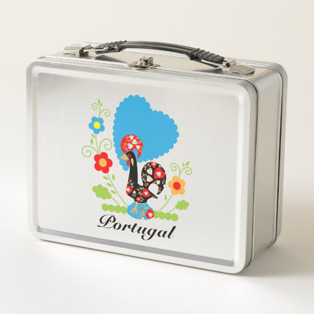 The Portuguese Rooster Metal Lunch Box (Front)