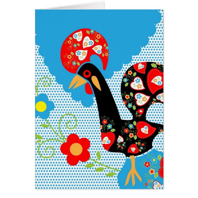 The Portuguese Rooster of Barcelos Birthday card (Front)