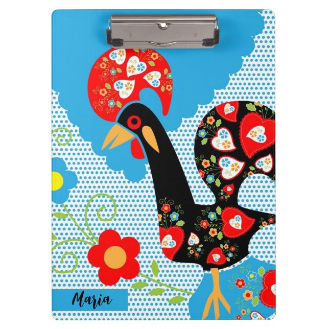 The Portuguese Rooster of Barcelos   Clipboard (Front)