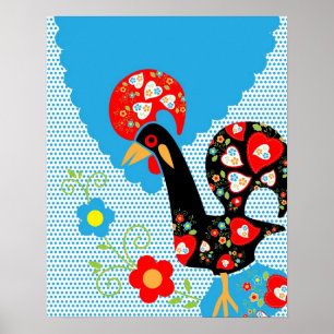 The Portuguese Rooster of Barcelos Poster
