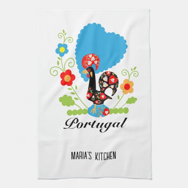 The Portuguese Rooster Tea Towel (Vertical)