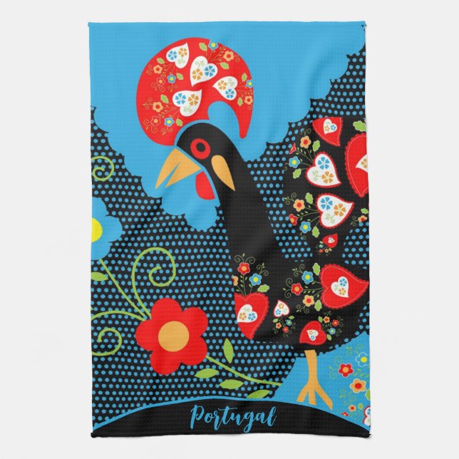 The Portuguese Rooster Tea Towel (Vertical)