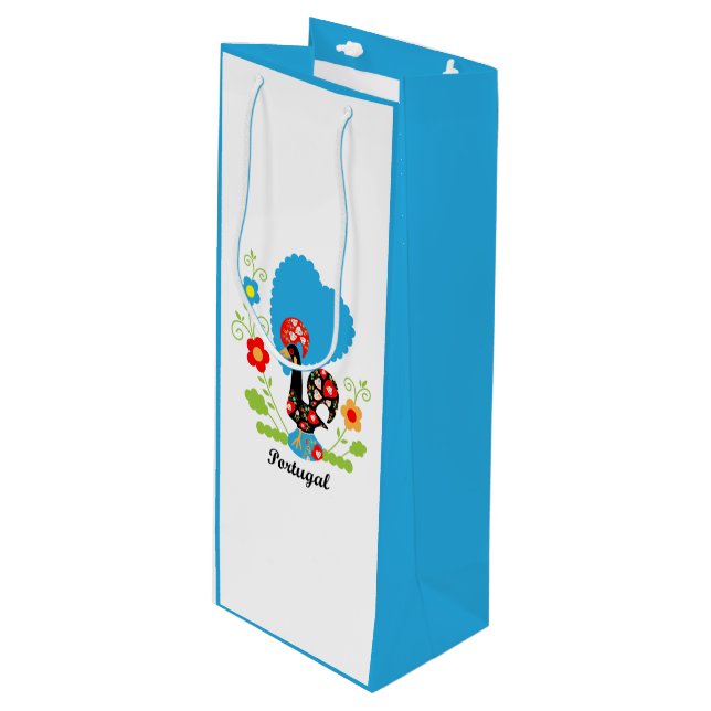 The Portuguese Rooster Wine Gift Bag (Front Angled)