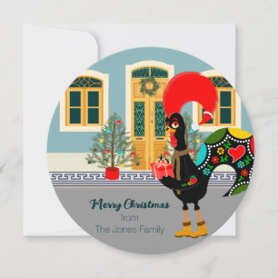 The Portuguese Rooster with a Christmas present