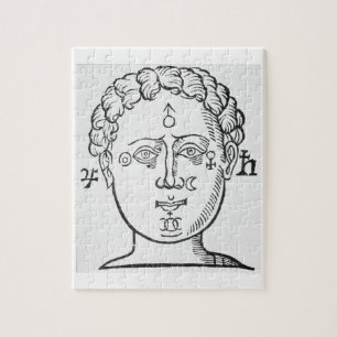 The Position of the Planets in the Human Head, cop Jigsaw Puzzle