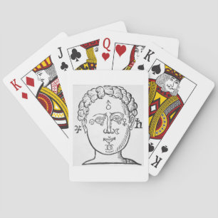 The Position of the Planets in the Human Head, cop Playing Cards