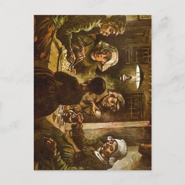 The Potato Eaters Vincent van Gogh Artwork Holiday Postcard (Front)