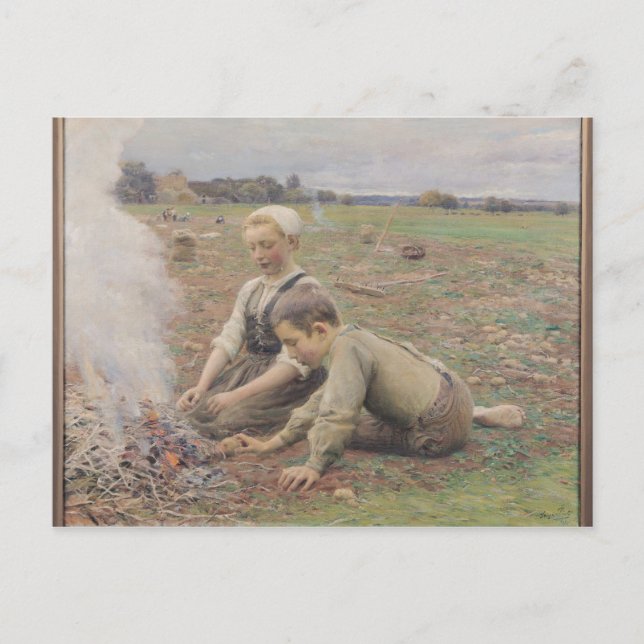 The Potato Gatherers, 1898 Postcard (Front)
