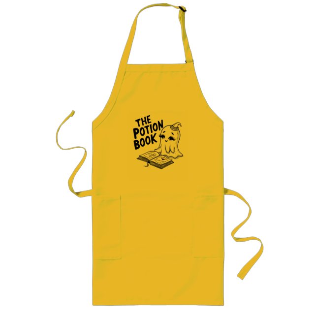 The Potion Book For Halloween Long Apron (Front)