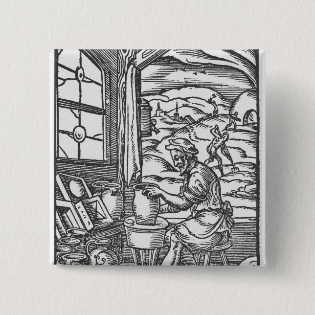 The potter, 1574 15 cm square badge (Front)