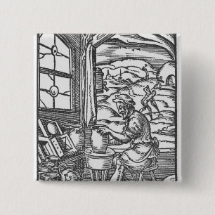 The potter, 1574 15 cm square badge