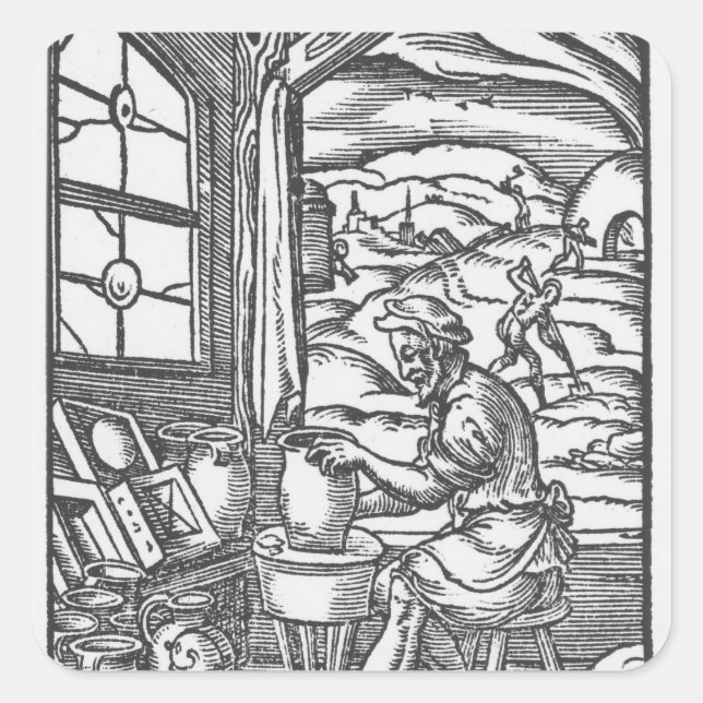 The potter, 1574 square sticker (Front)