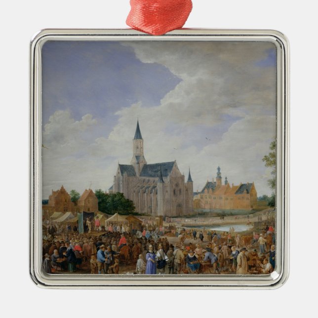 The Potters' Fair at Ghent Metal Tree Decoration (Front)