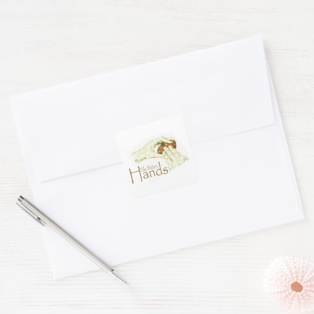 The Potter's Hands Square Sticker (Envelope)