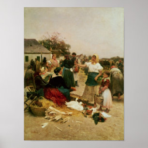 The Poultry Market, 1885 Poster
