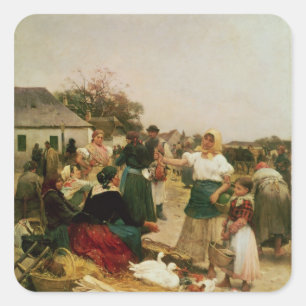 The Poultry Market, 1885 Square Sticker