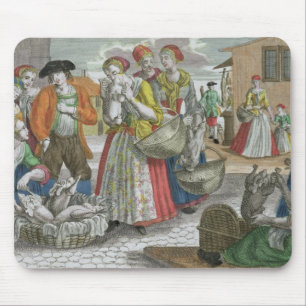The Poultry Market (coloured engraving) Mouse Pad