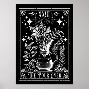 The Pour Over Coffee Tarot Card Poster