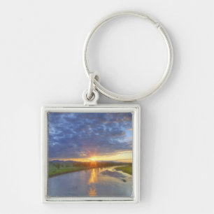 The Powder River catches last light in Custer Key Ring