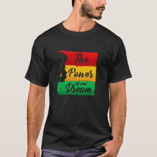 The Power of 1 Dream Black History Month Red Gold T-Shirt