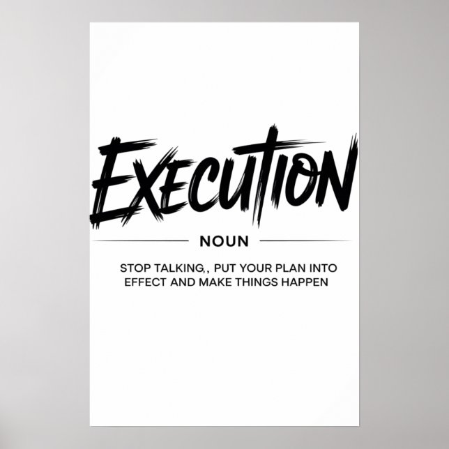The Power of Execution Poster (Front)