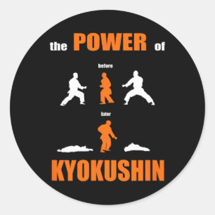 The Power Of Kyokushin Proud Karate Design For Kar Classic Round Sticker