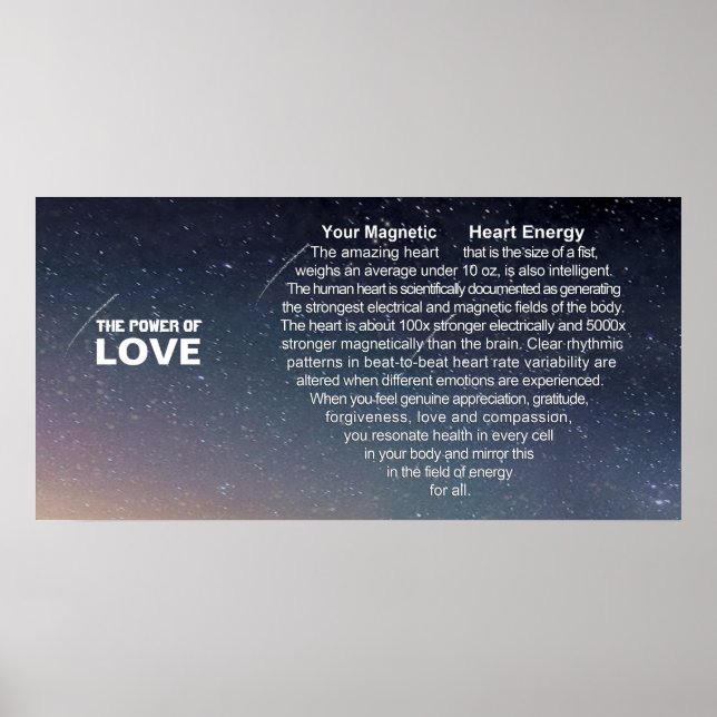 The Power of Love - Your Magnetic Heart Energy Poster (Front)