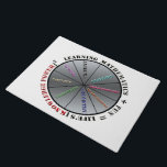 The power of mathematics doormat<br><div class="desc">Illustrates the importance of mathematics together with fun, for knowledge power in life.</div>