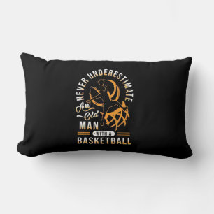 The Power Of Old Man With A Basketball Lumbar Cushion