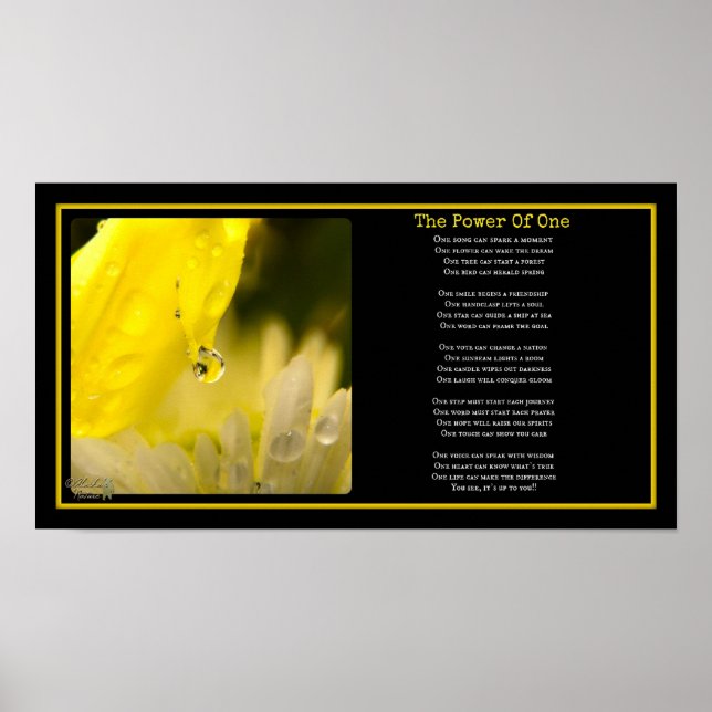 The Power Of One Poster (Front)