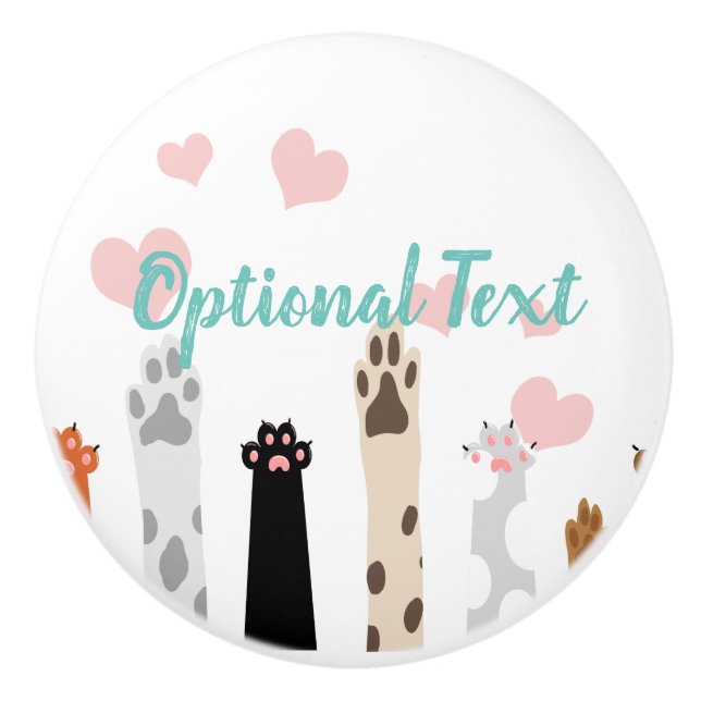 The Power of Paws  Ceramic Knob (Front)