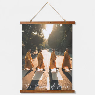 THE POWER OF PEACE - Inspirational Monk Hanging Tapestry