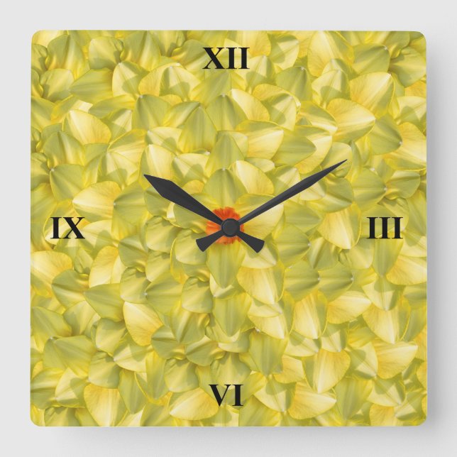 The Power of Petals Square Wall Clock (Front)