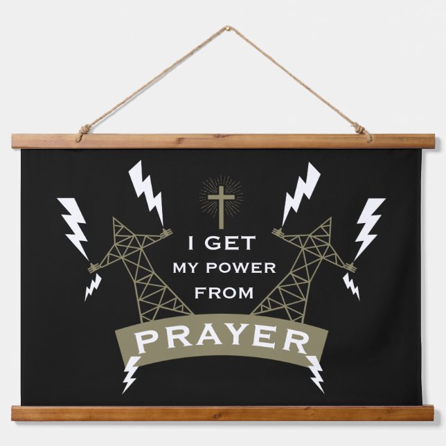 The Power Of Prayer Hanging Tapestry (Front)