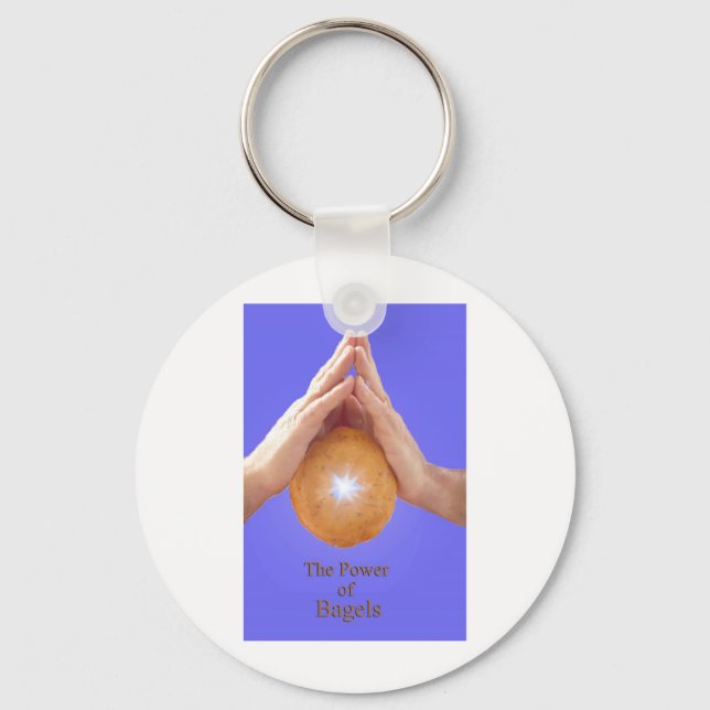 The Power of the Bagel Key Ring (Front)
