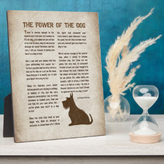 The Power of the Dog Poem - Rudyard Kipling  Plaque