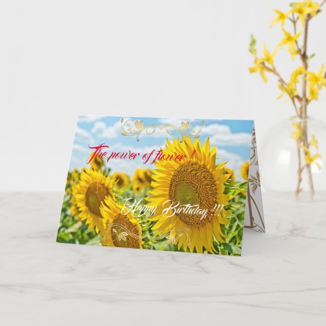 The Power of the Flower Card (Yellow Flower)