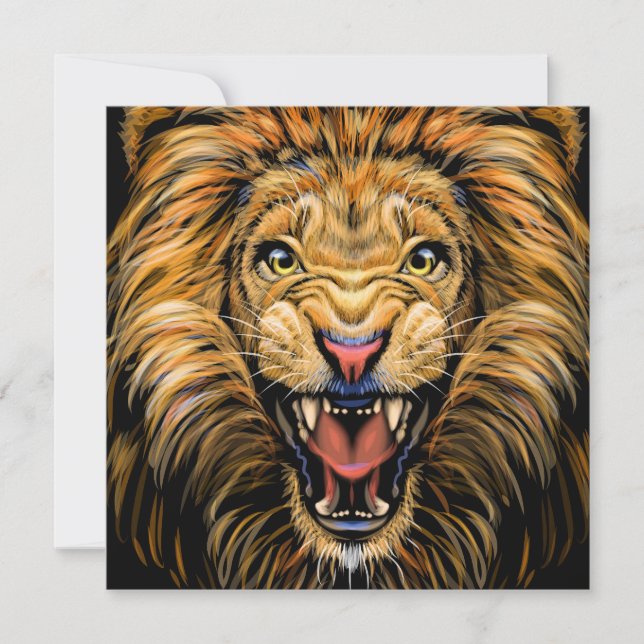 The Power of the Lion  Invitation (Front)