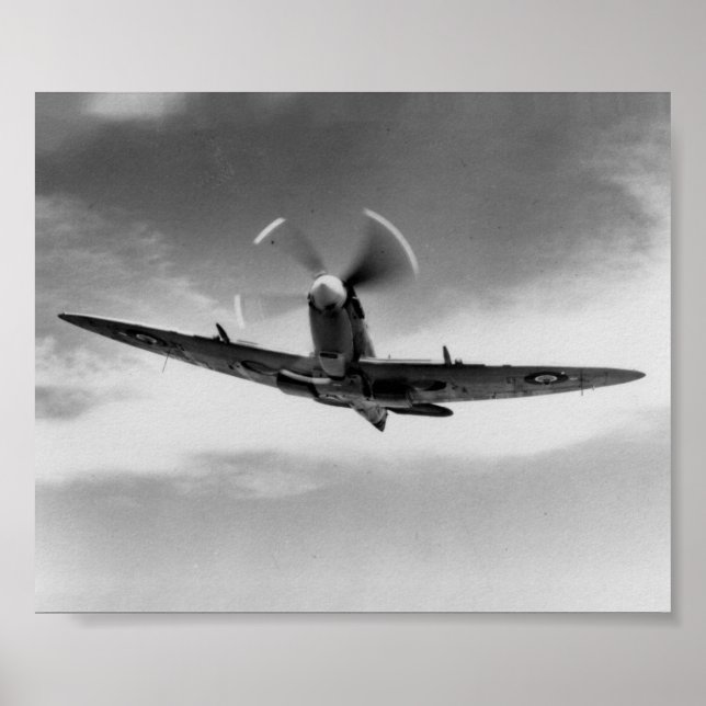 'The Power & The Glory' - Supermarine Spitfire WW2 Poster (Front)