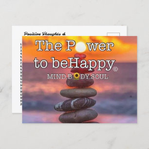 THE POWER TO BE HAPPY WITH AFFIRMATIONS POSTCARD