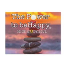 THE POWER TO BE HAPPY WITH AFFIRMATIONS POSTCARD
