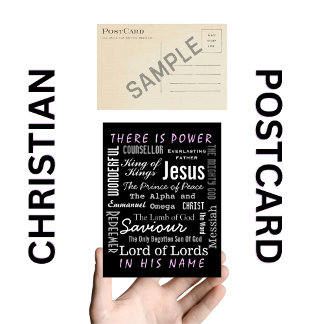 The Powerful Name of Jesus Christian Postcard