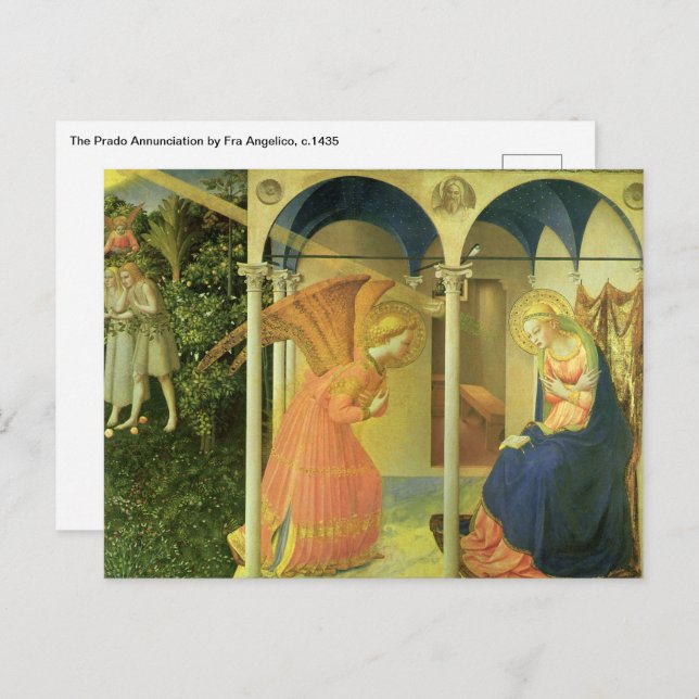 The Prado Annunciation by Fra Angelico Postcard (Front/Back)