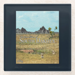 The Prairie Lands of South Dakota Glass Coaster