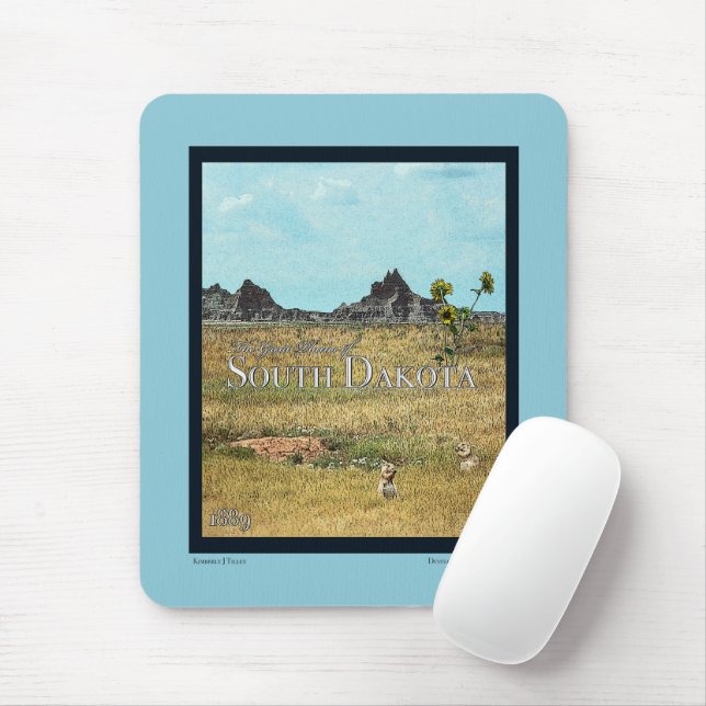 The Prairie Lands of South Dakota Mouse Pad (With Mouse)