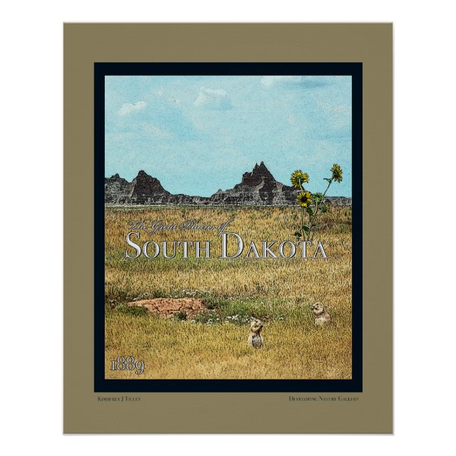The Prairie Lands of South Dakota Poster (Front)