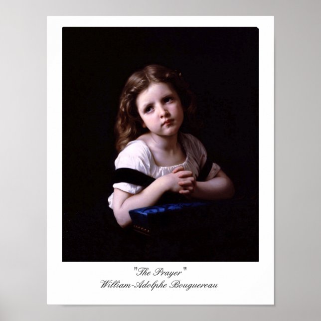 The Prayer by WIlliam-Adolphe Bouguereau Poster (Front)
