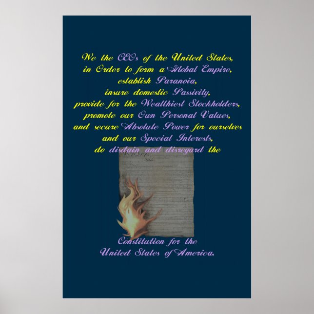 The Preamble Rewritten Poster (Front)