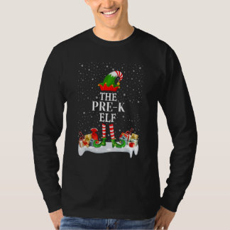 The Prek Elf Family Matching Group Christmas Pajam T-Shirt