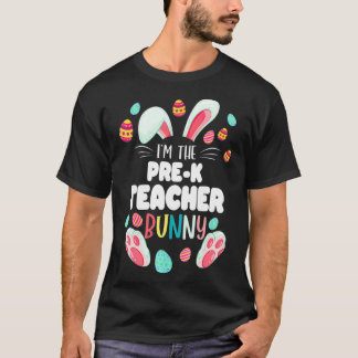 The Prekindergarten Teacher Bunny Hoppy Easter Day T-Shirt